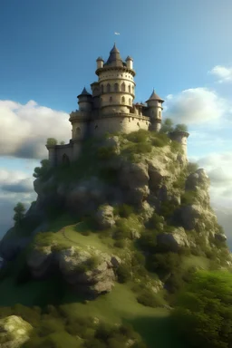 Small fantasy fort on a hill