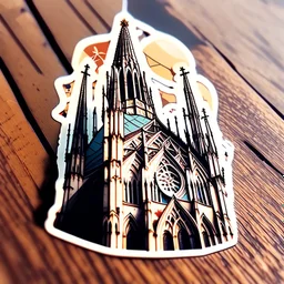 sticker of a cathedral