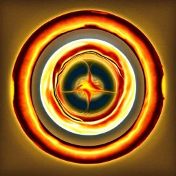 stylized circle of fire and water