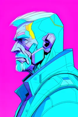 man from slovakia in futuristik extra colored