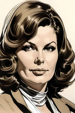 A woman portrait, style of Neal Adams