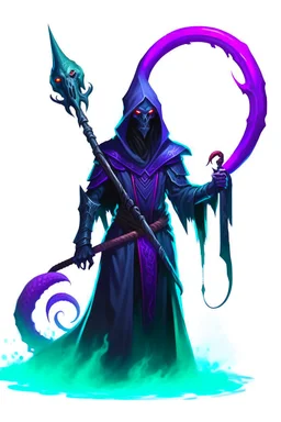 Mindflayer dnd holding an evil spear