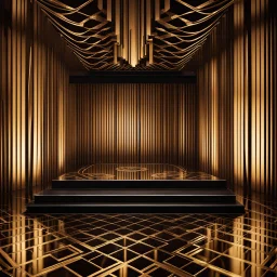 a luxury night club dance stage with nice fractal patterns on floor