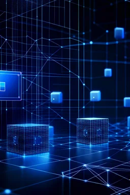 "Visualize the Integration of Blockchain in E-commerce - Showcase how AI and blockchain together ensure transparency, security, and trust in online transactions."