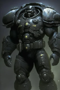 Cadáver de un marine espacial negro