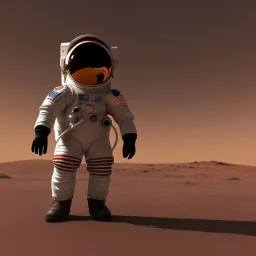 Marsta televizyon izleyen astronot unreal engine 5, octan render