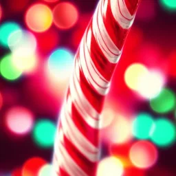 Kodak portra 4 0 0, candy cane,bokeh, utra realistic, hyper detailed, masterpiece, sharp focus,volumetric lighting, ultra photoreal, lens macro,hypermaximalist, unreal engine, UHD, 64k