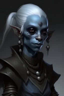 a realistic possessed drow elf