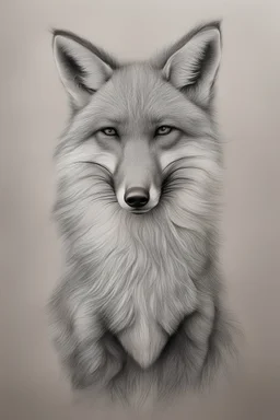 fox. pencil drawing