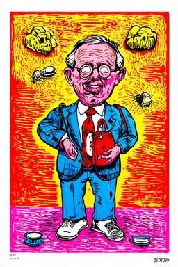 The void of futile pursuit; Lowbrow post-modern pop art with a Philip Guston Palette