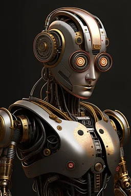 clockwork, humanoid, robot, photorealistic