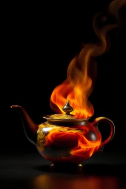 flaming teapot