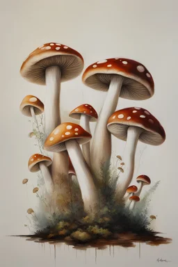 paintings of mushrooms