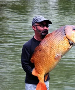 man with carp head