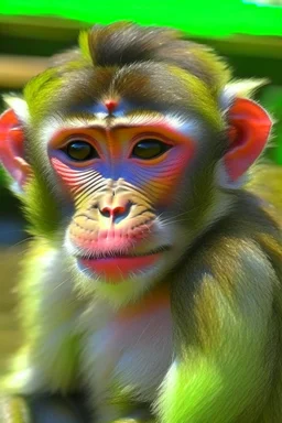 Monkey with a crew cut