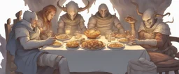 a myrriad and a star golem feast