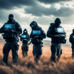 image of a Cyber Protection Team in the field on high alert