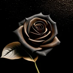 Create small black rose and brown background