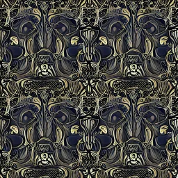 seamless pattern of steampunk cybernetic biomechanical robotic whale, damask pattern, symmetrical, 3 d model, very coherent symmetrical artwork, unreal engine realistic render, 8 k, micro detail, white ceramic material and clear glass with gold accents, iridescent black background, intricate, elegant, highly detailed, high contrast, digital painting, artstation, smooth, sharp focus, illustration, artgerm, tomasz alen kopera, wlop