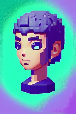 A tiny work of art in the palm of your hand - a coin with the visage of a pixel art character.each contour chosen with care, this masterpiece the essence of retro gaming nostalgia in a single glance.theblocky design of the character's head is a testament to the beauty that can be found in simplicity