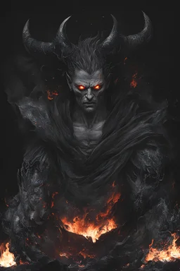 Hades, hell, Depression, 1man, black background