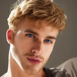 Man with brown eyes and blond hair