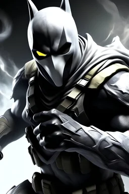 Ghost from call of duty fighting batman