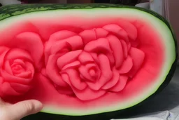 rose watermelon carving