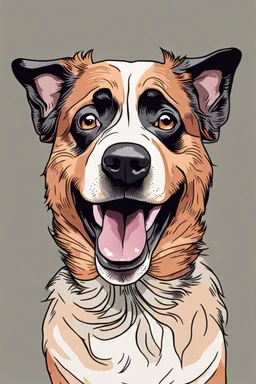 illustration dog meme face