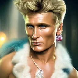 dolph lundgren as dollie deluxe, bright eyes, in underground wonderland, cards