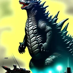 Full Drawing of Godzilla Diego Velázquez Style