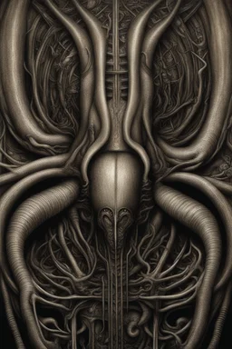 unfolds face flaps, uses thrashing cilia-laden tongue to ululate and trill the heretical song that begins the great undoing of the universe; neo-surrealism; Giger.