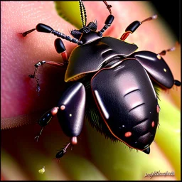 a man-faced_stink_bug, Catacanthus_incarnatus macro HDR photo