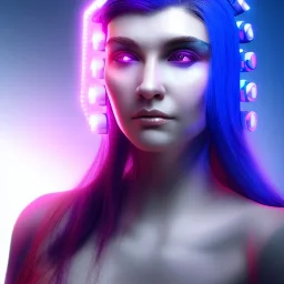 head and shoulders portrait of a Beautiful cyberpunk girl, 8k resolution concept art portrait by Greg Rutkowsk