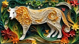 Paper quilling art of an award-winning photo of an animal, hyperrealistic, natural habitat <lora:xl_real_beta1:0.7>, Intricate, delicate, curling, rolling, shaping, coiling, loops, 3D, dimensional, ornamental