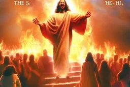 It's a big party in heaven. Jesus is standing with his flame, he has come.