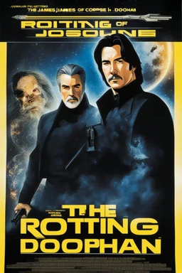 Movie poster -- text "The Rotting Corpse of James Doohan" starring Keanu Reeves/Sandra Bullock