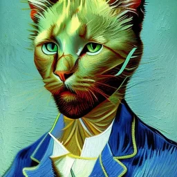 Portrait of a cat by Van Gogh