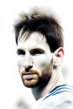 messi with white background
