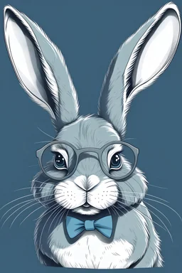 Design rabbit wear glasses