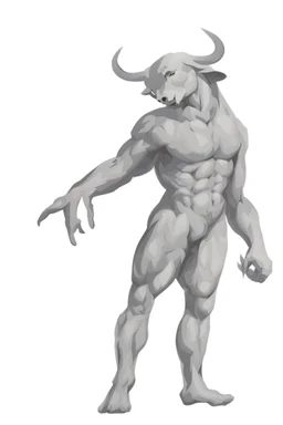 Centaur, a muscular man with a bull's head