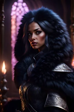 cinematic lighting, 8k highly detailed, surreal and striking, dnd, khenra, holding a khopesh, black fur,