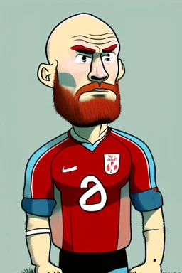 Sander Berg Norwegian football player ,cartoon 2d