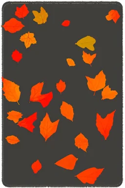 square logo , landscape with leaf fall, flying leaves in the book