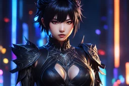 Hot Asian in 8k solo leveling shadow artstyle, silk theme, spider costum, short black hair, dynamic pose, oshare kei, hurufiyya, rtx , neon lights, intricate details, highly detailed, high details, detailed portrait, masterpiece,ultra detailed, ultra quality