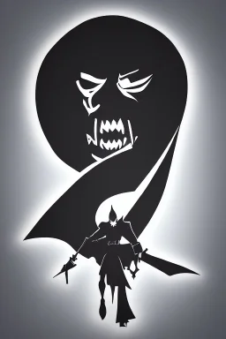 Extremely simple logo representing the shadow of the grim reaper