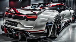 Bugatti Veyron BRABUS ROCKET, rear view, desktop wallpaper, 4K, Cinematic