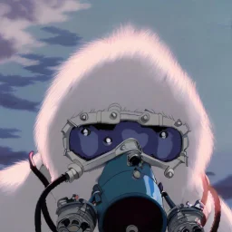 A Yeti with a gas mask