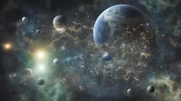 matrix universe, space, planets, creation