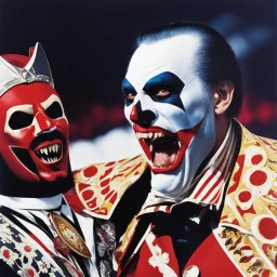 Mil Mascaras vs. vampire Dracula fangs